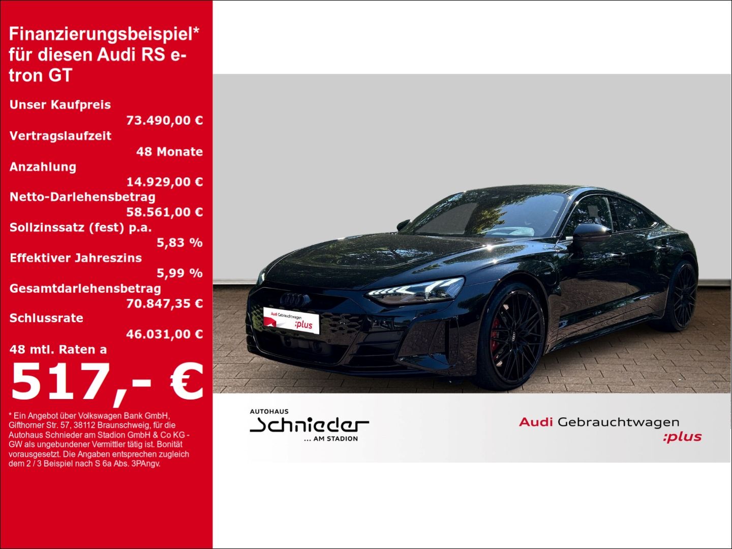 Fahrzeuge 9 Audi RS e-tron GT Matrix LED Leder Sportsitze Pano Ka - mit KI generiert/bearbeitet