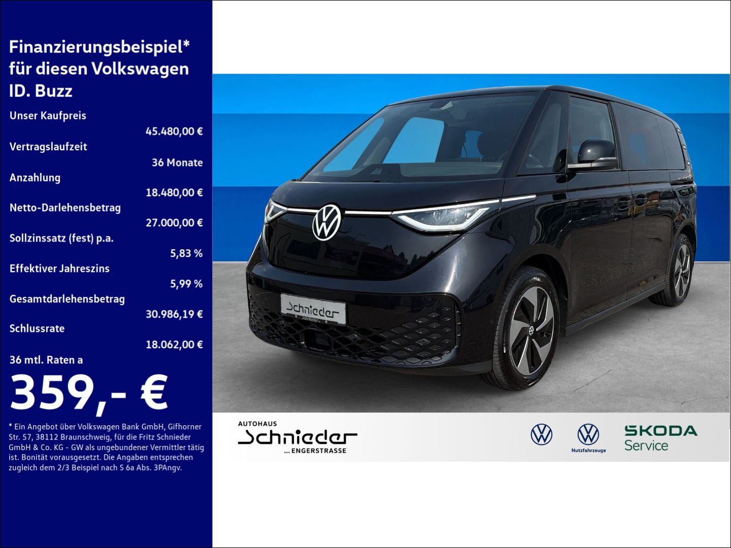 Fahrzeuge 2 Volkswagen ID. Buzz Bus Pro 150 kW Rear View Infotainment-P