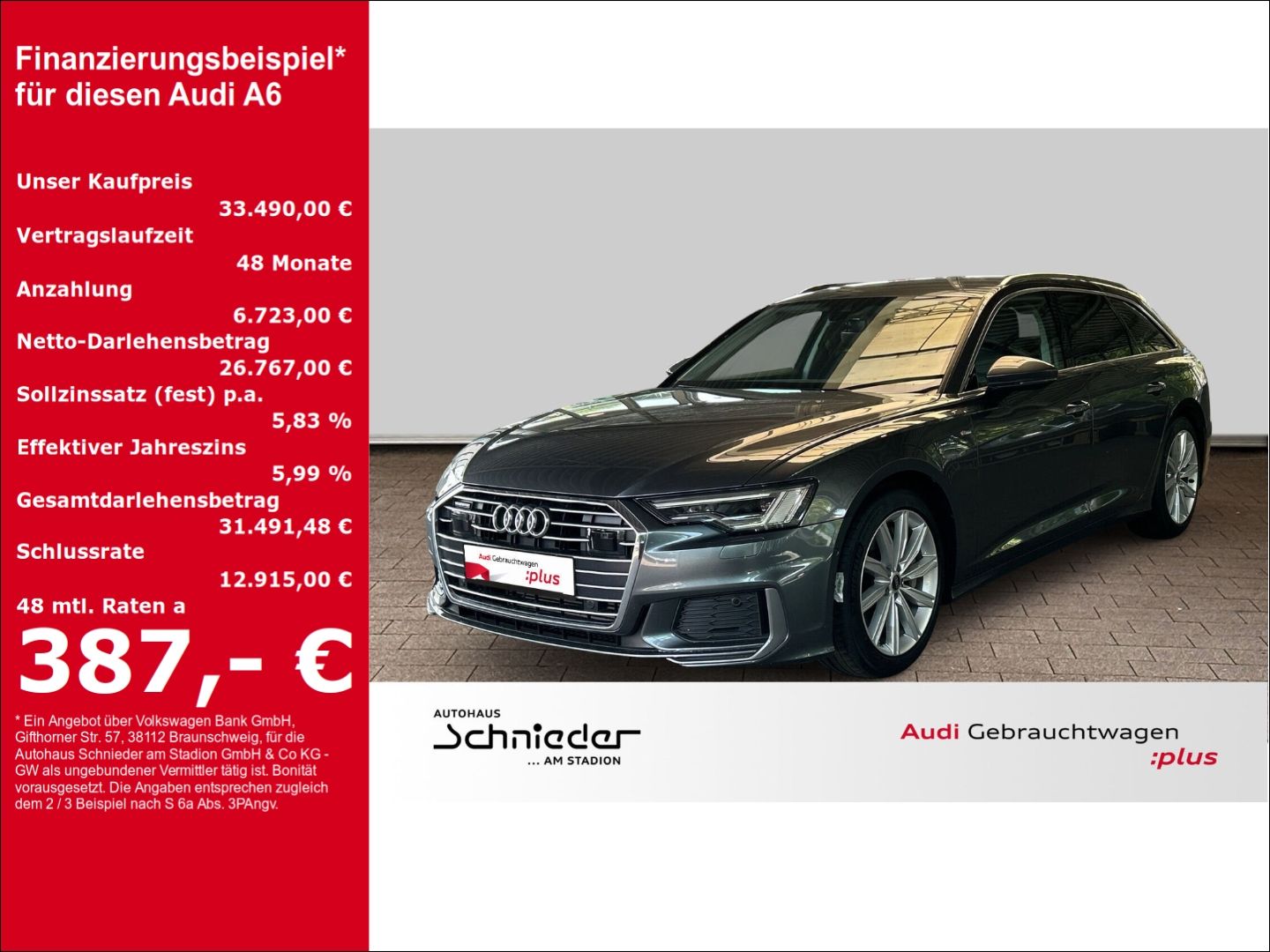 Fahrzeuge 4 Audi A6 sport Avant 50 TFSI e quattro tronic S Line M - mit KI generiert/bearbeitet