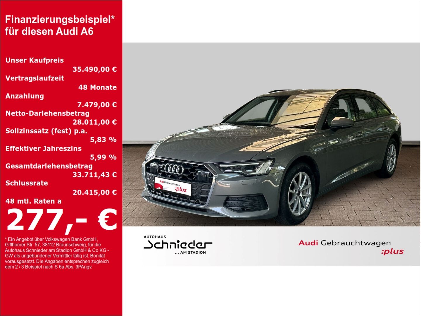 Fahrzeuge 1 Audi A6 basis Avant 45 TDI S tronic LED Navi quattro - mit KI generiert/bearbeitet