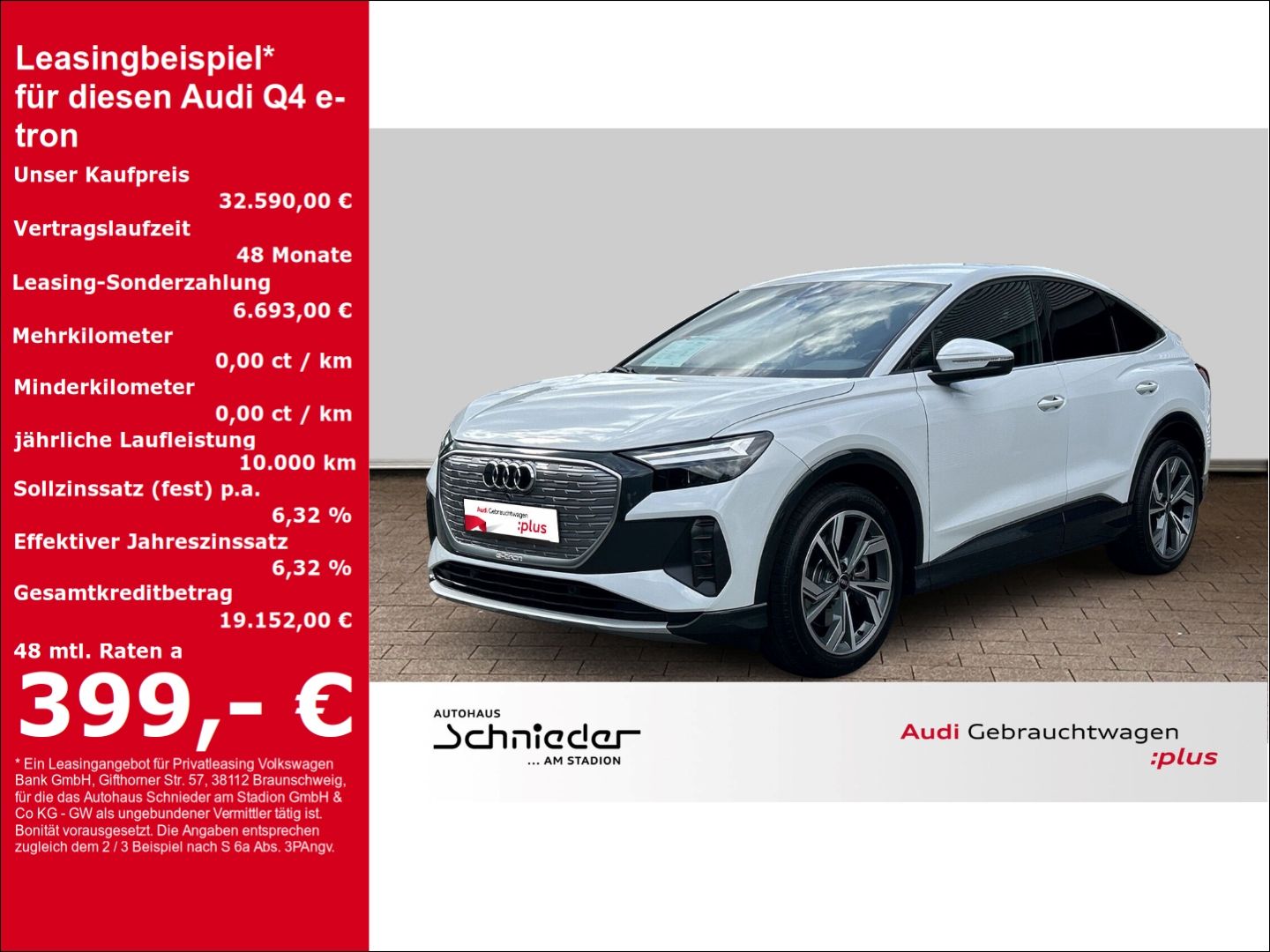 Fahrzeug 1 Fahrzeugabbildung Audi Q4 40 Sportback AHK+NAVI+VIRTUAL+SH+PDC+DAB+CARP - mit KI generiert/bearbeitet